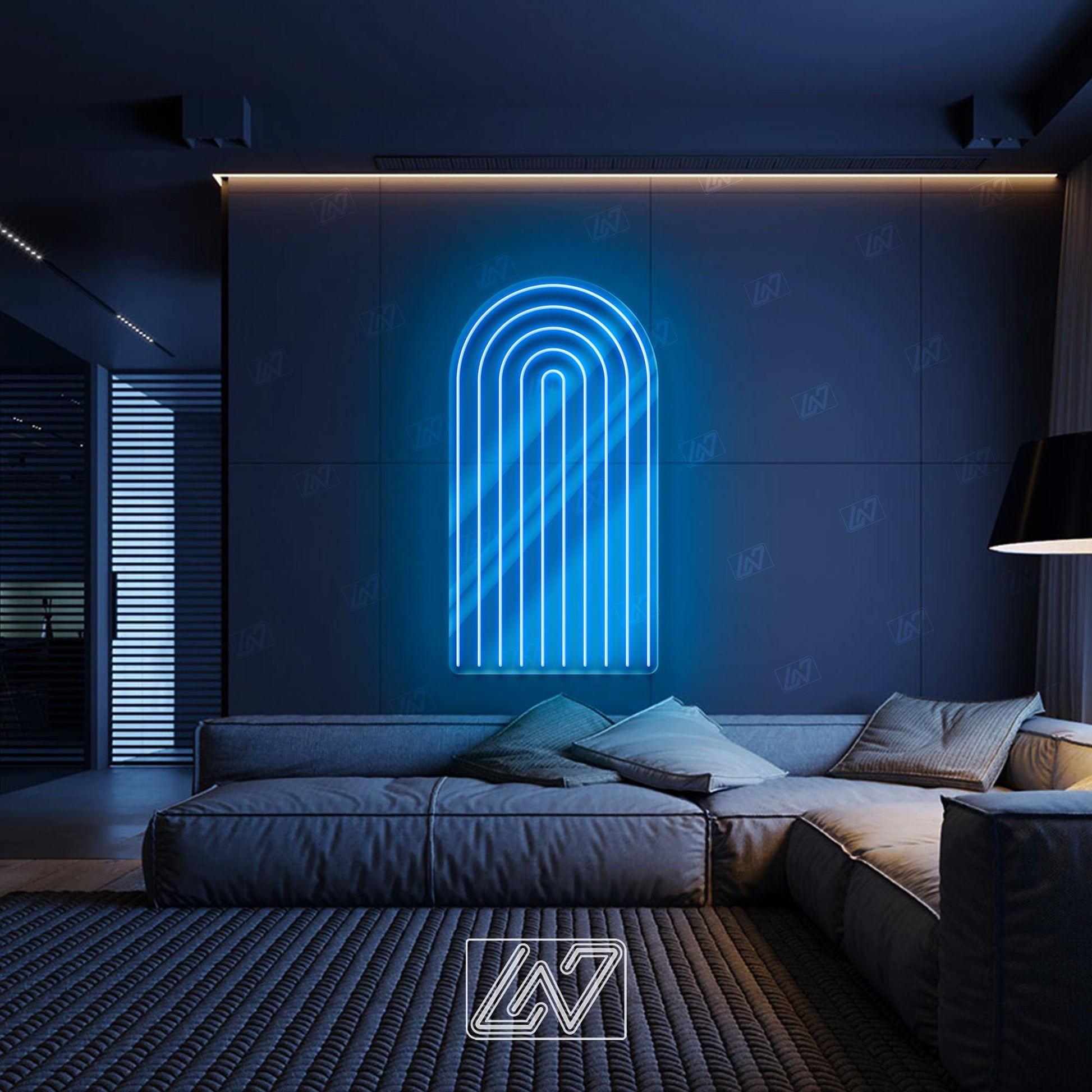 Geometric Lines - LED Neon Sign, Colorful LGBT Wall Art, Modern Pride Room Decor, Vibrant LGBTQ Light, Aesthetic Rainbow Neon Sign