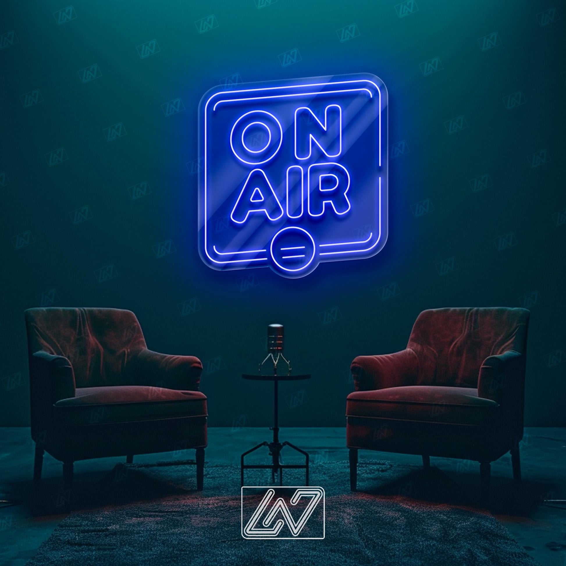 On Air - LED Neon Sign, Studio Recording Light, Live Streaming Sign, Podcast Room Decor, Radio Station Neon, Gamer Room Light,Cool Desk Sign