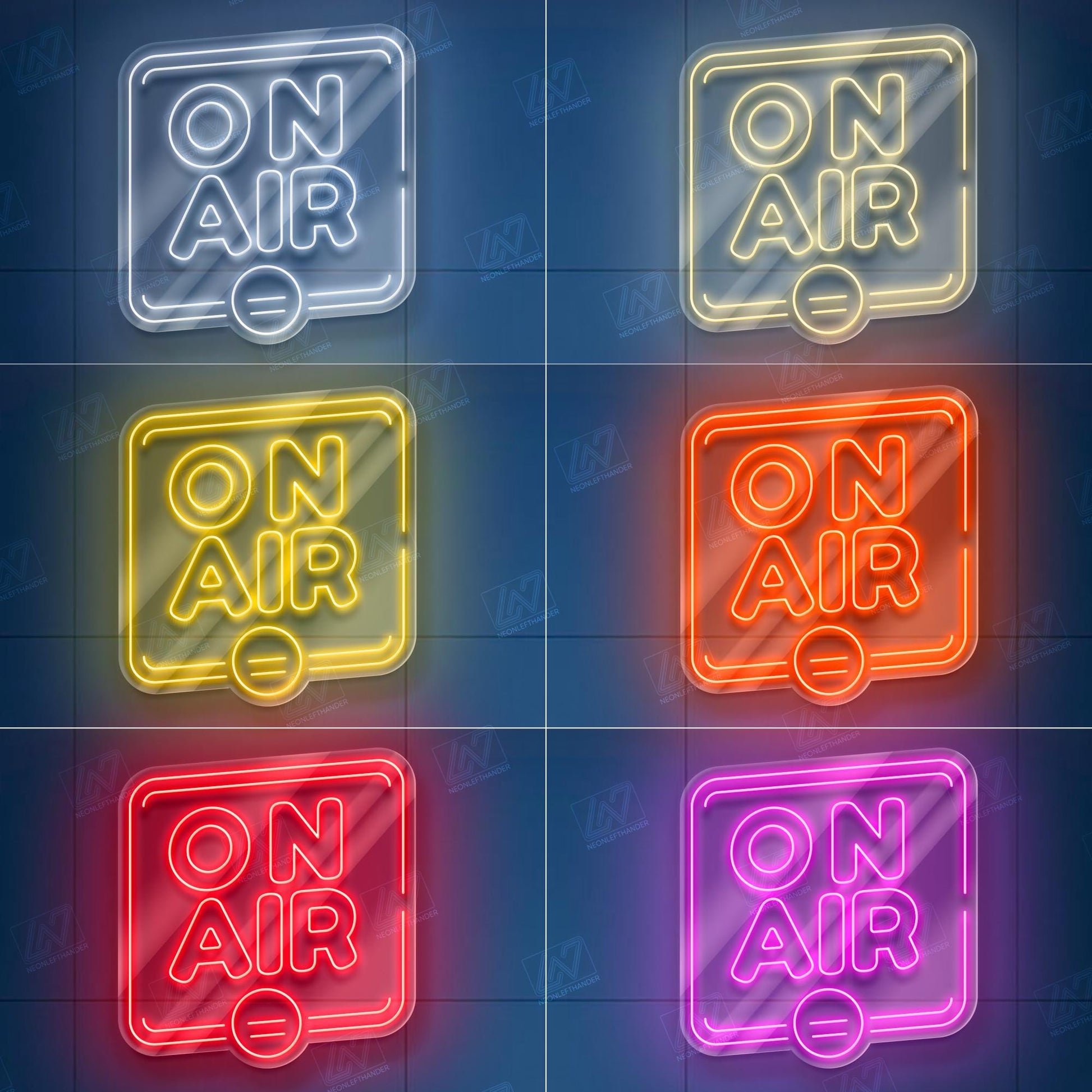On Air - LED Neon Sign, Studio Recording Light, Live Streaming Sign, Podcast Room Decor, Radio Station Neon, Gamer Room Light,Cool Desk Sign