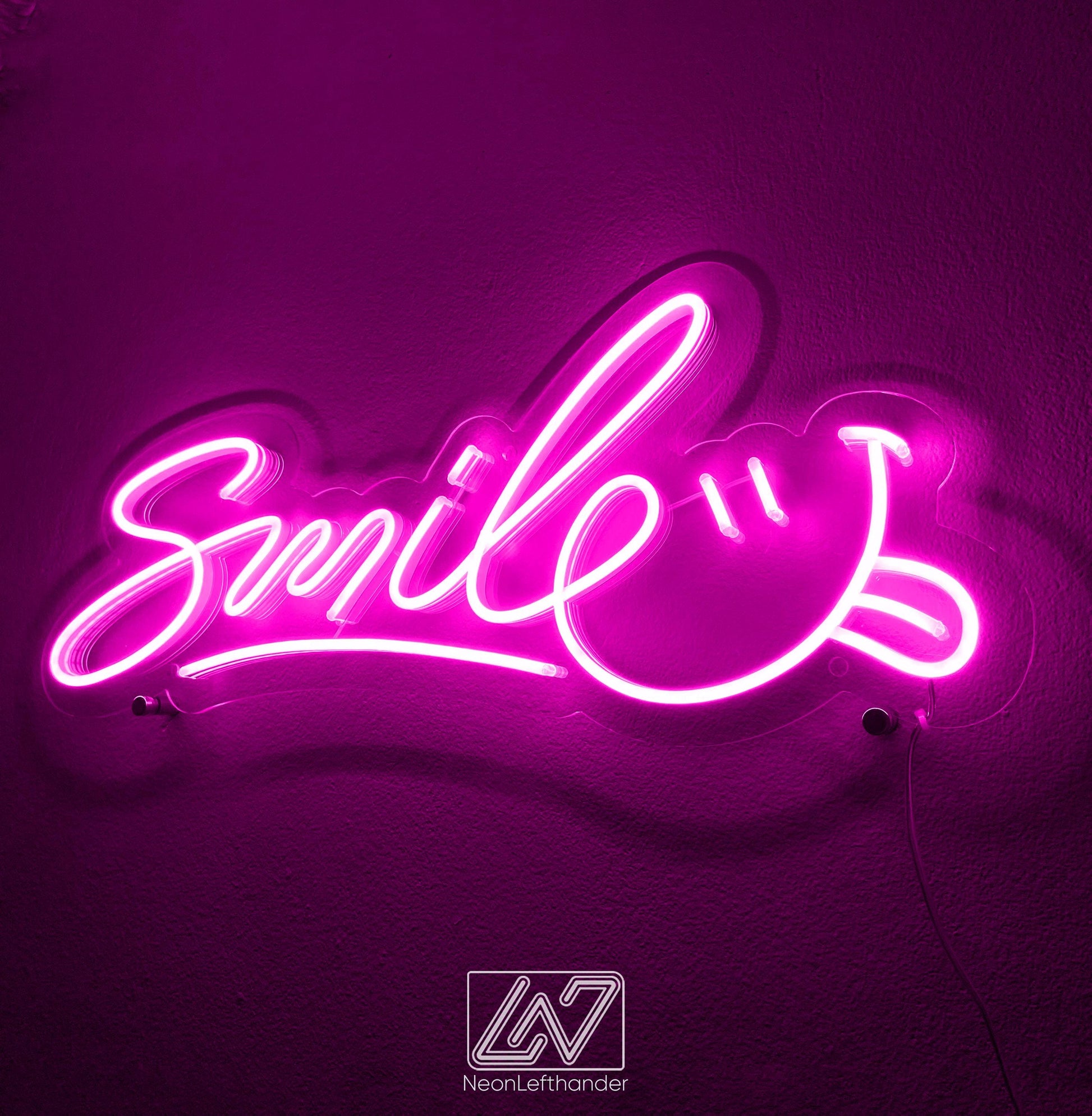 Smile - LED Neon Sign, Smiley Face Neon Sign, Smile LED Decor, Emoji Neon Sign, Custom Neon Sign, Funny Neon Sign, Smiley Emoji