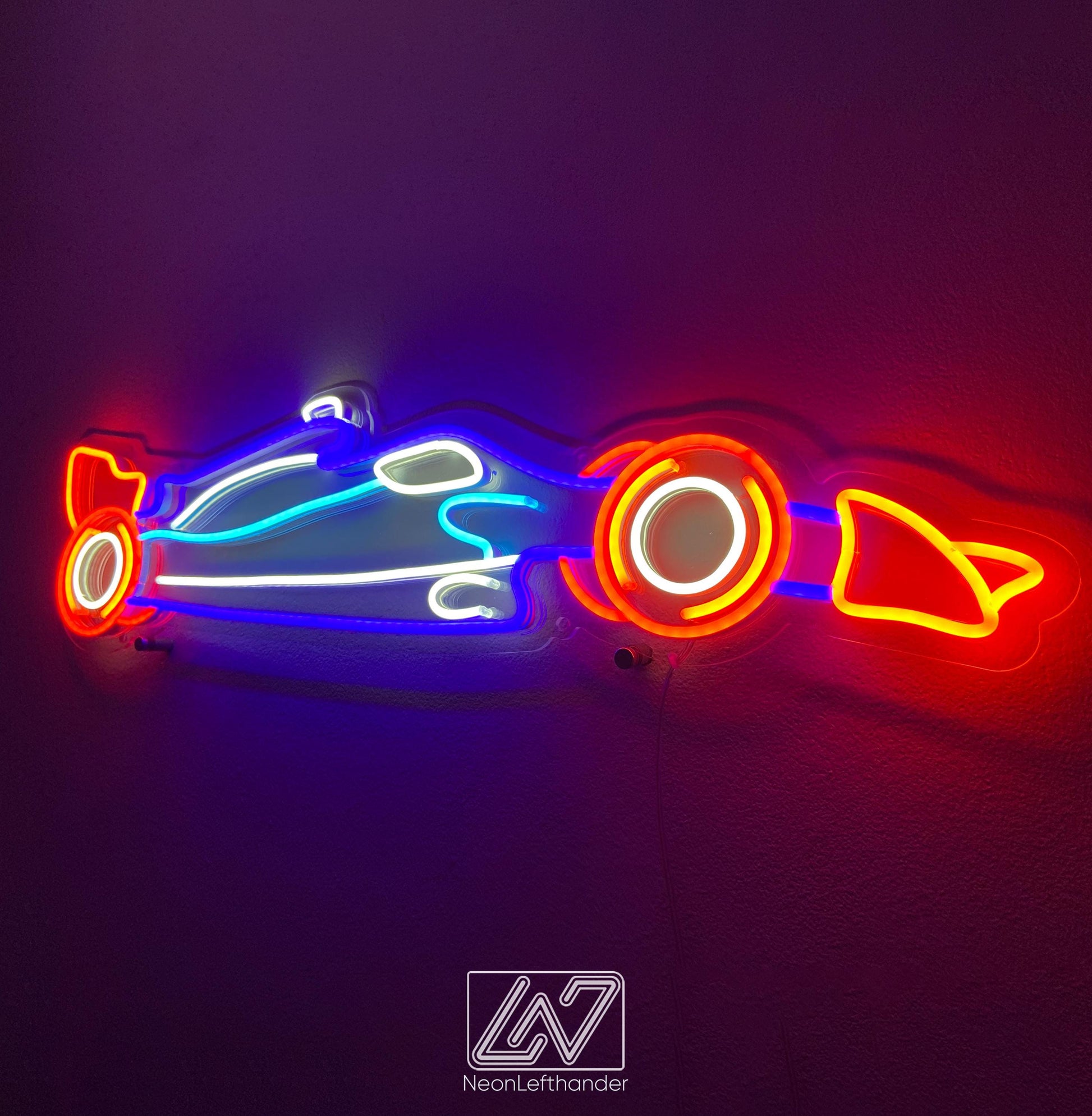 F1 - LED Neon Sign , Sport Interior Decor, Open-Wheel Car Neon Lights, Car Bedroom Neon Sign, Neon Sign Wall Decor