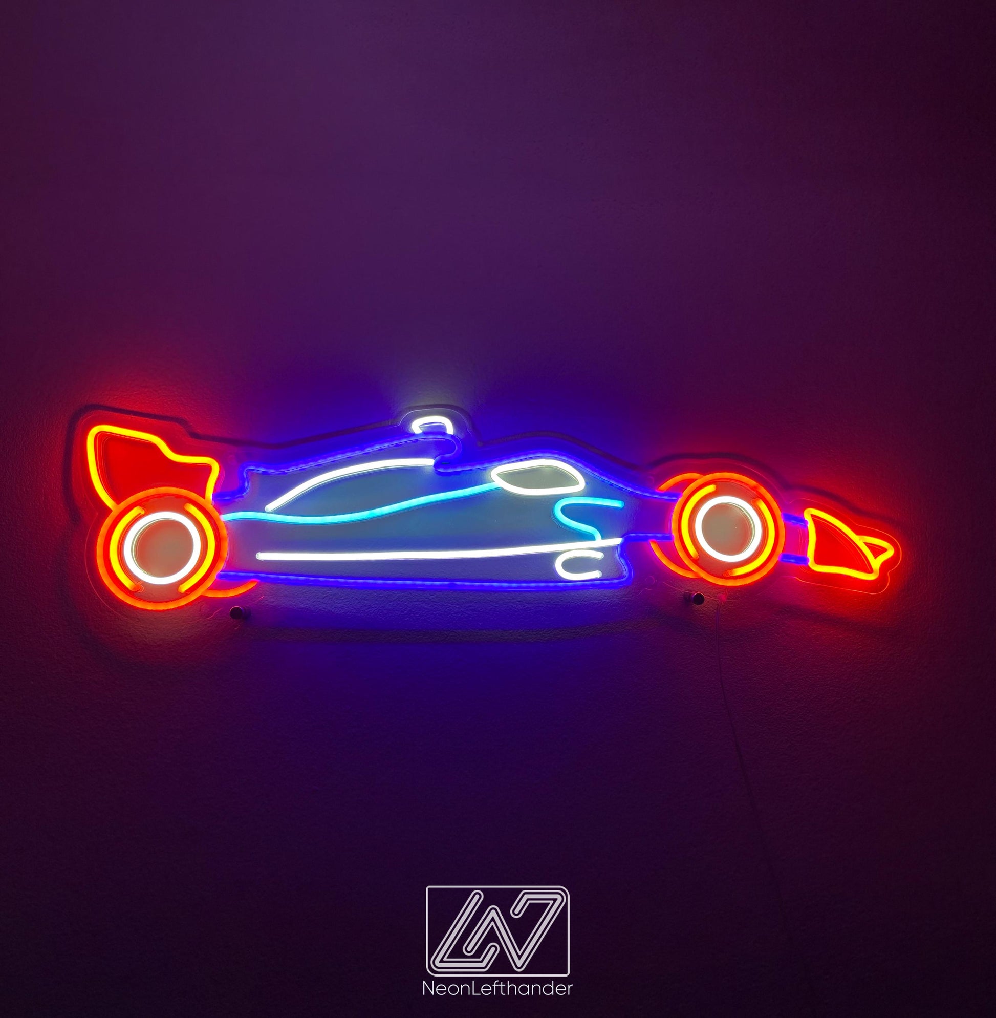 F1 - LED Neon Sign , Sport Interior Decor, Open-Wheel Car Neon Lights, Car Bedroom Neon Sign, Neon Sign Wall Decor