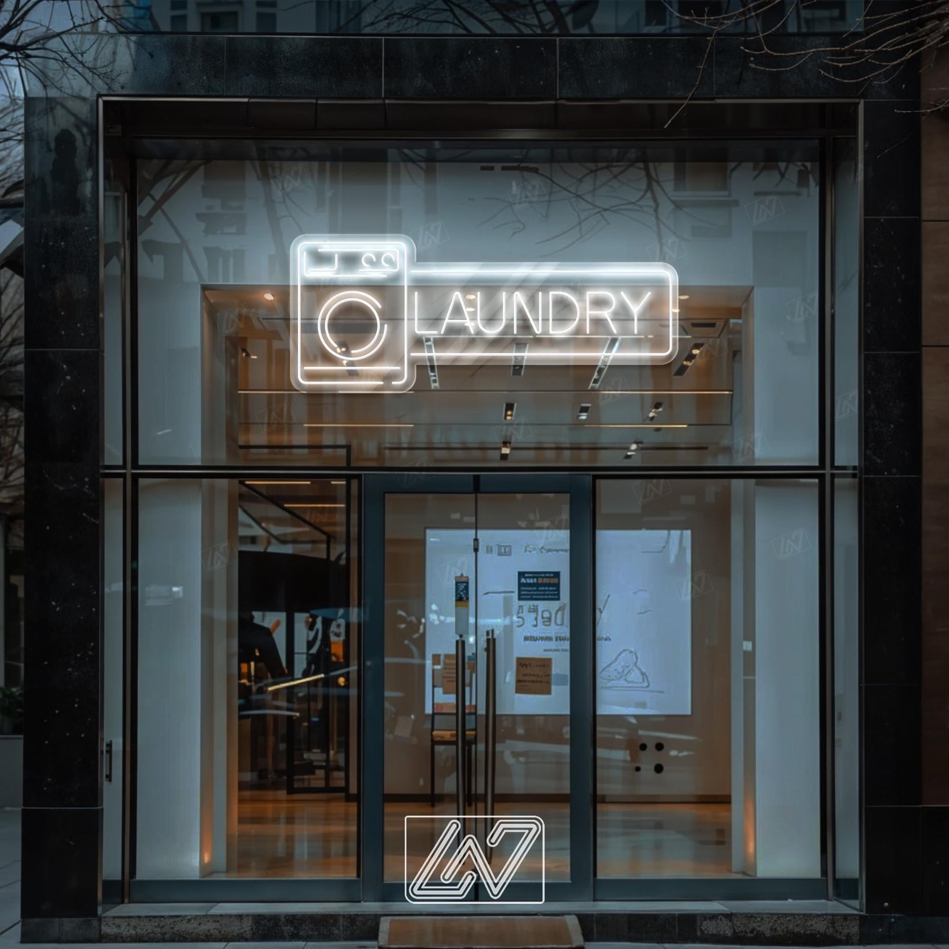 Laundry Room - LED Neon Sign, Eye-Catching Decor for Laundry Room, Laundromat, or Business Display, Customizable for Business Use