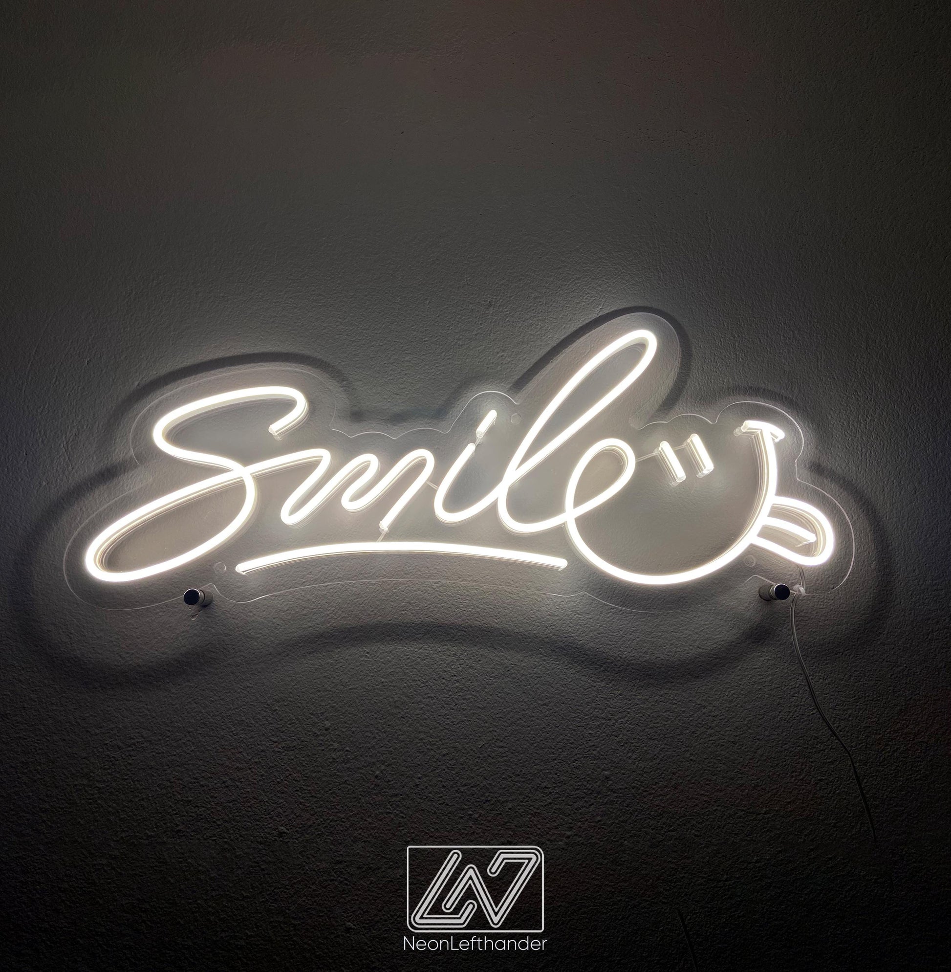 Smile - LED Neon Sign, Smiley Face Neon Sign, Smile LED Decor, Emoji Neon Sign, Custom Neon Sign, Funny Neon Sign, Smiley Emoji