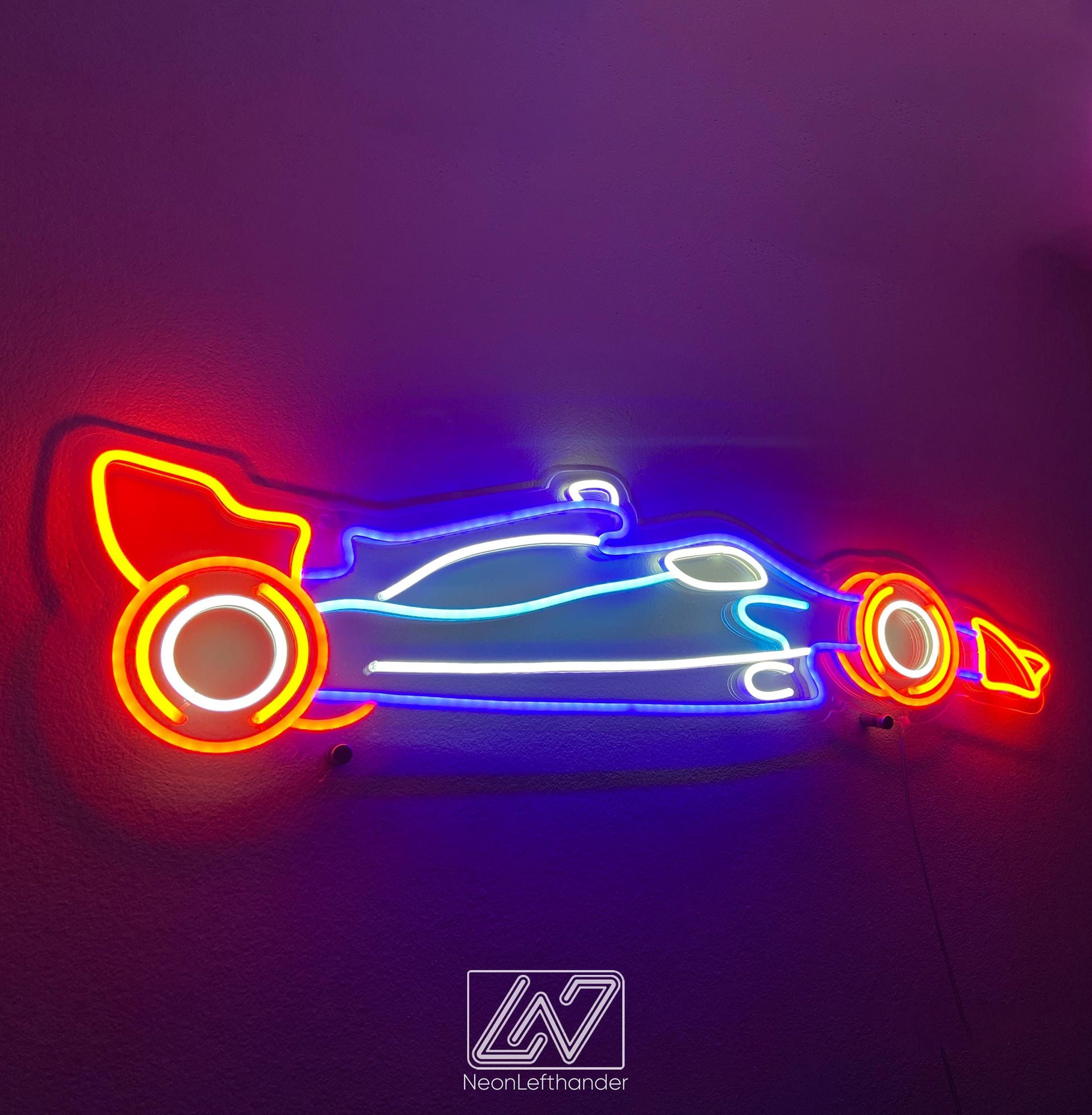F1 - LED Neon Sign , Sport Interior Decor, Open-Wheel Car Neon Lights, Car Bedroom Neon Sign, Neon Sign Wall Decor