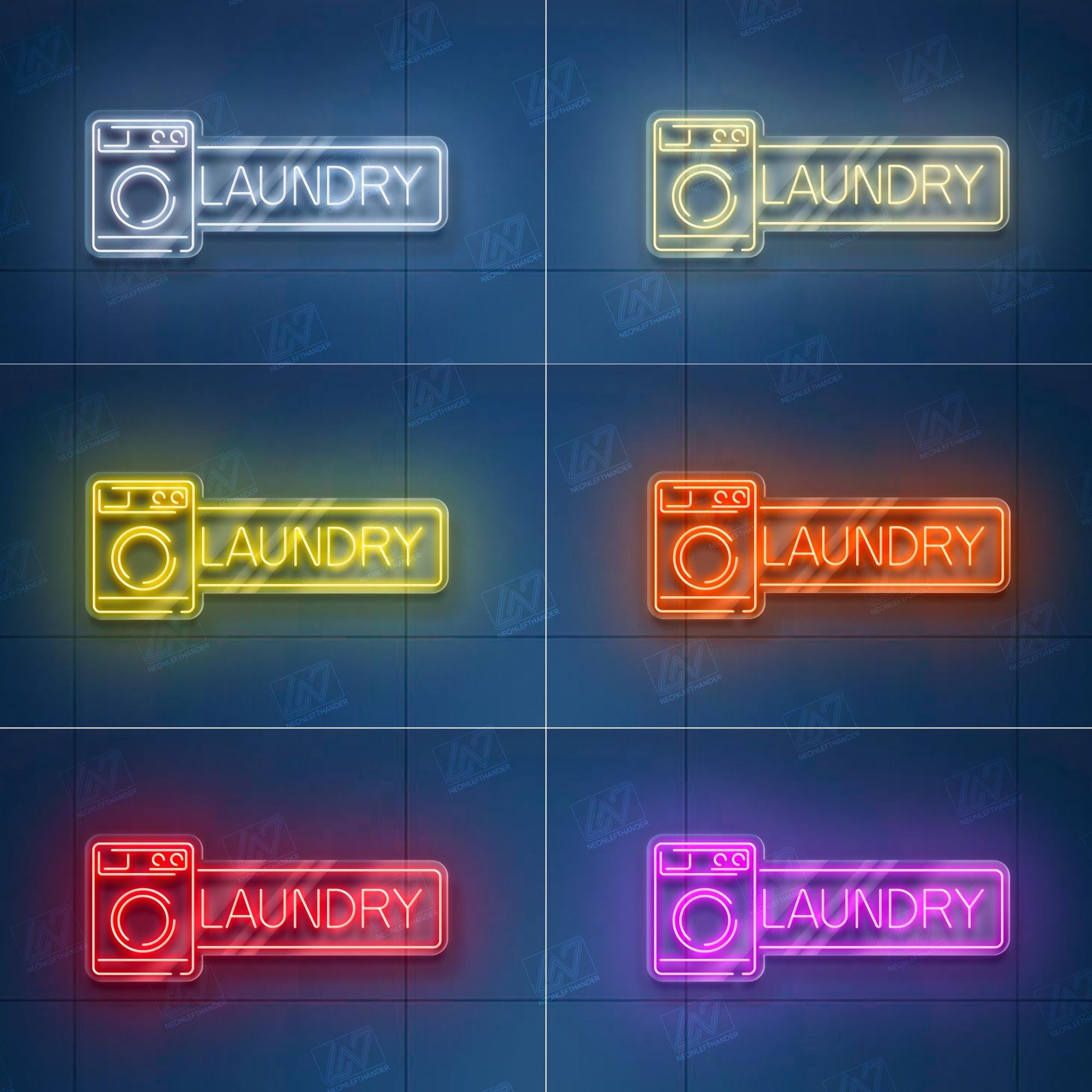 Laundry Room - LED Neon Sign, Eye-Catching Decor for Laundry Room, Laundromat, or Business Display, Customizable for Business Use