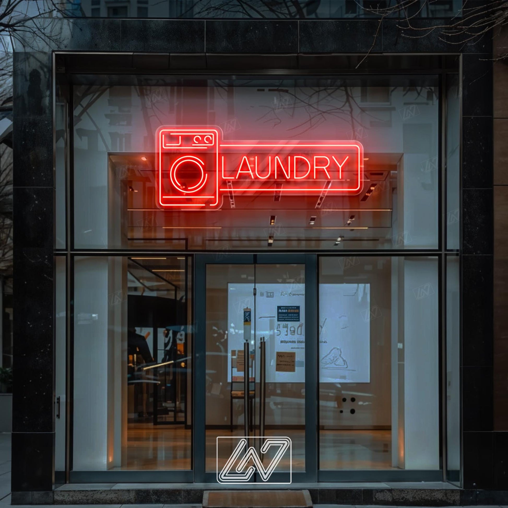 Laundry Room - LED Neon Sign, Eye-Catching Decor for Laundry Room, Laundromat, or Business Display, Customizable for Business Use