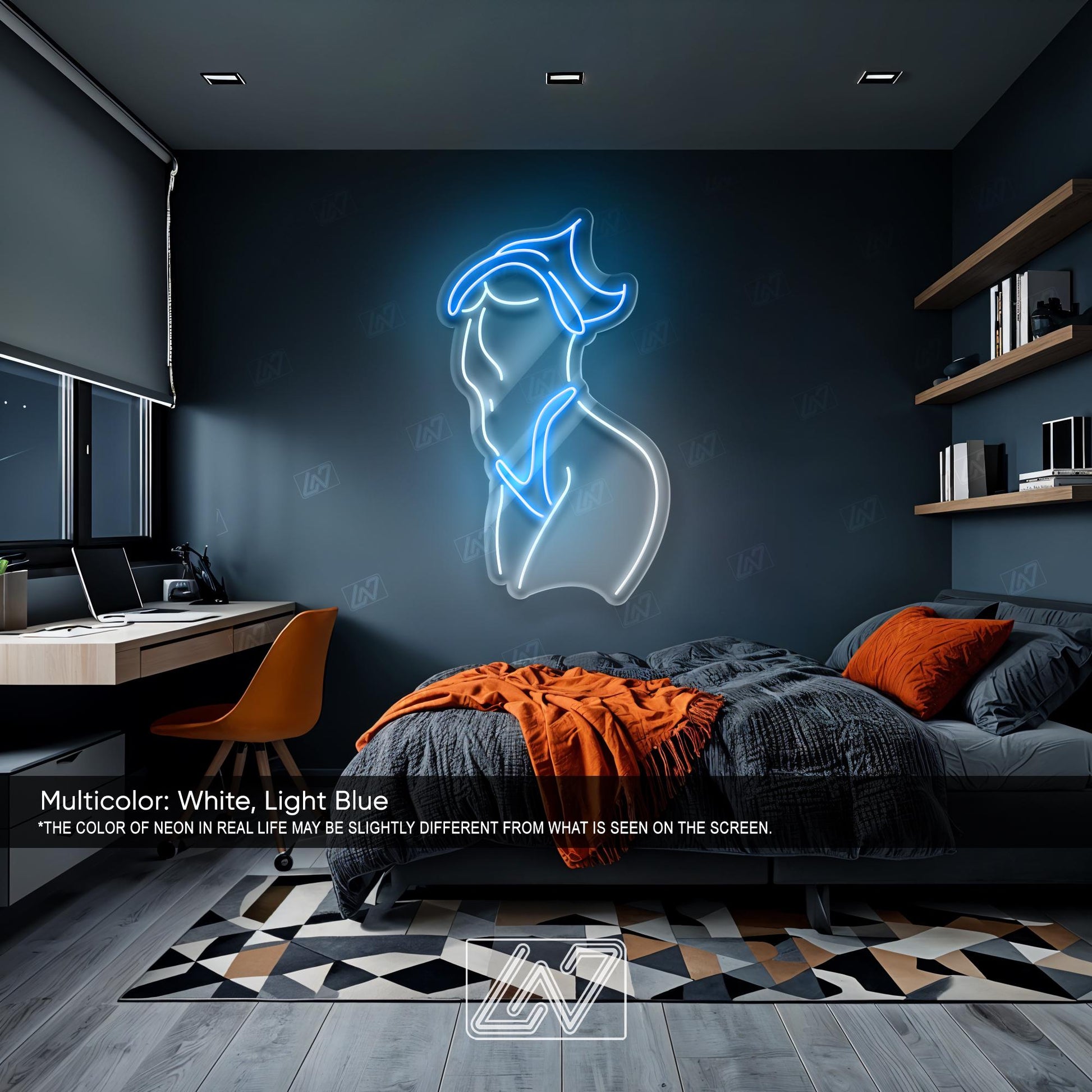 Passion - LED Neon Sign, Custom Sexy Woman Bedroom Party Bar Wall Room Decor LED Lady Neon light Wedding Personalized romance
