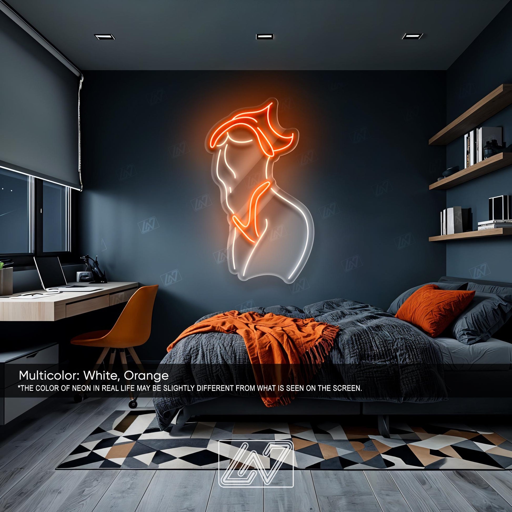 Passion - LED Neon Sign, Custom Sexy Woman Bedroom Party Bar Wall Room Decor LED Lady Neon light Wedding Personalized romance