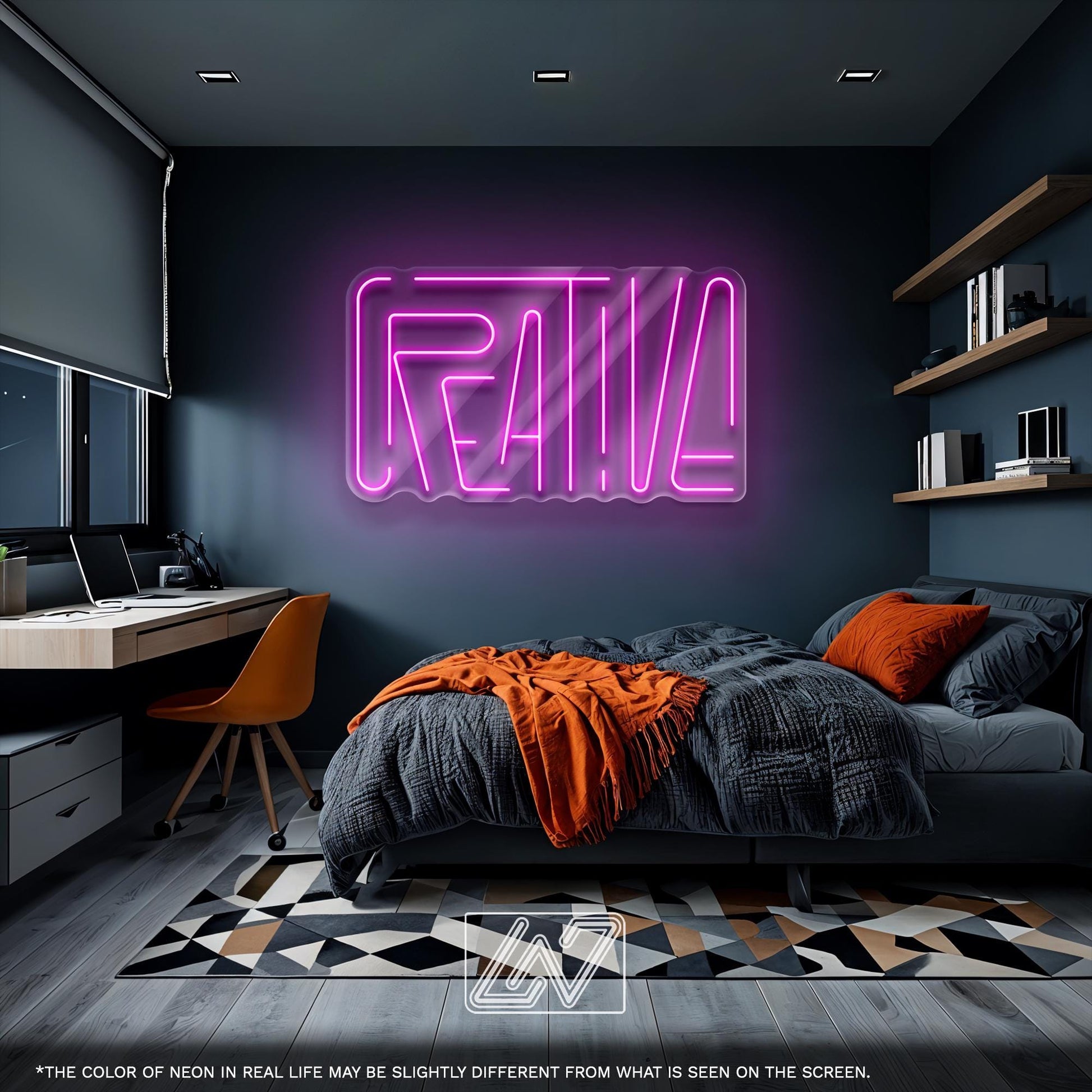 Creative LED Neon Sign - Modern Wall Decor for Designers, Artists or Office, Perfect Gift for Designer, Home Workspace or Inspiration Corner