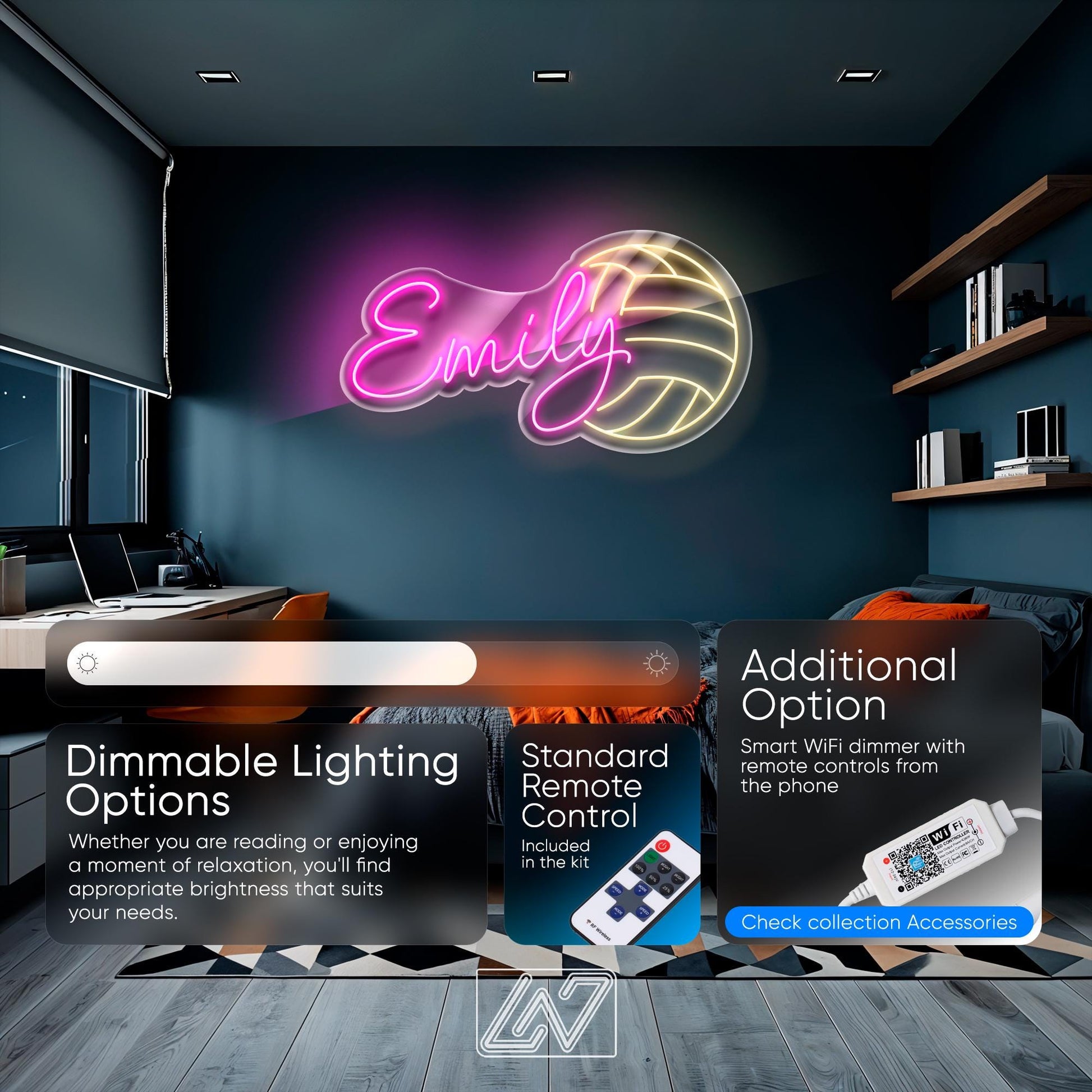 LED Neon Sign Man on Chair with Laptop – Unique Wall Light for Workspace, Studio, Gamer Room or Home Office, Gift for Remote Workers