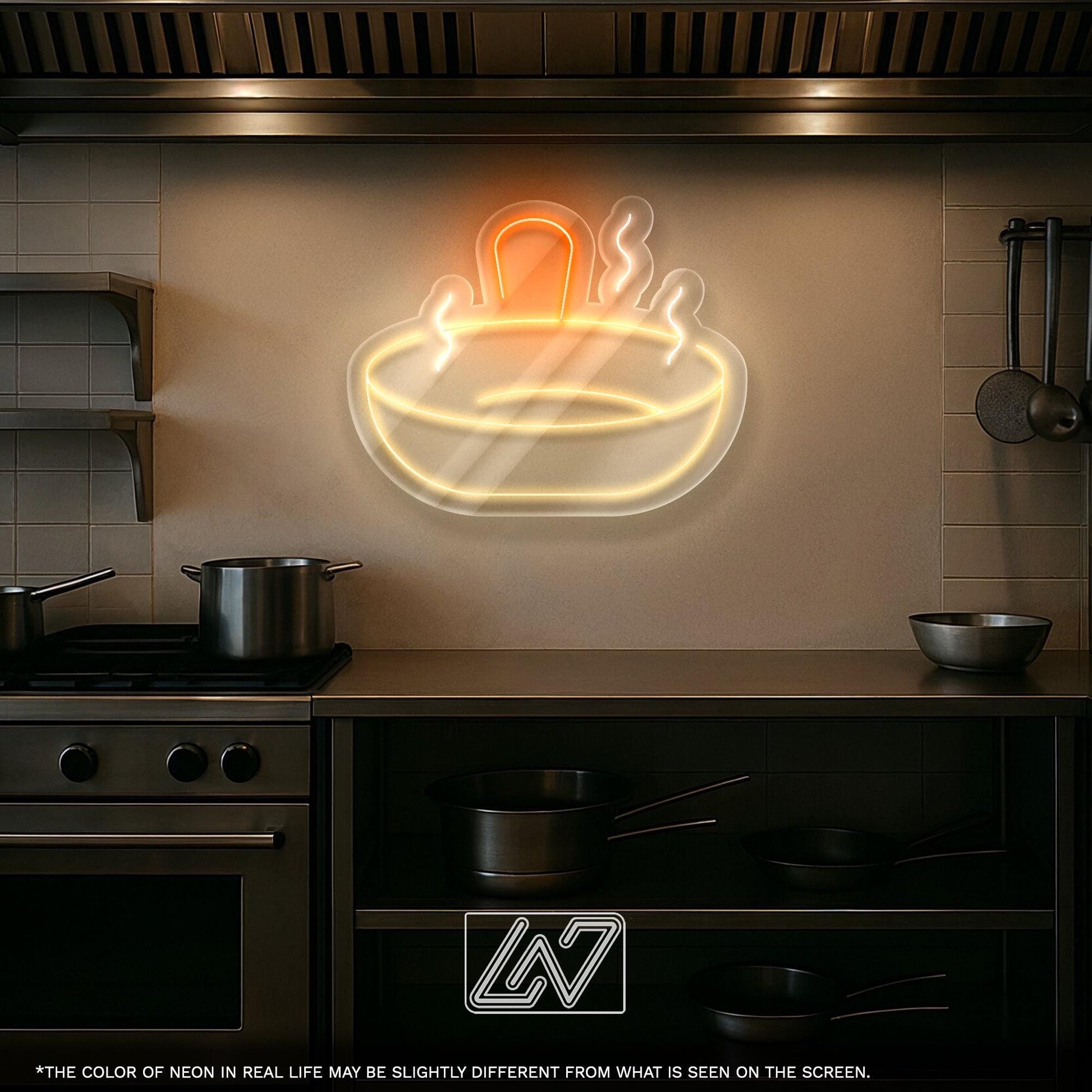 Neon Mixing Bowl sign perfect for kitchens and a great gift for cooking enthusiasts.