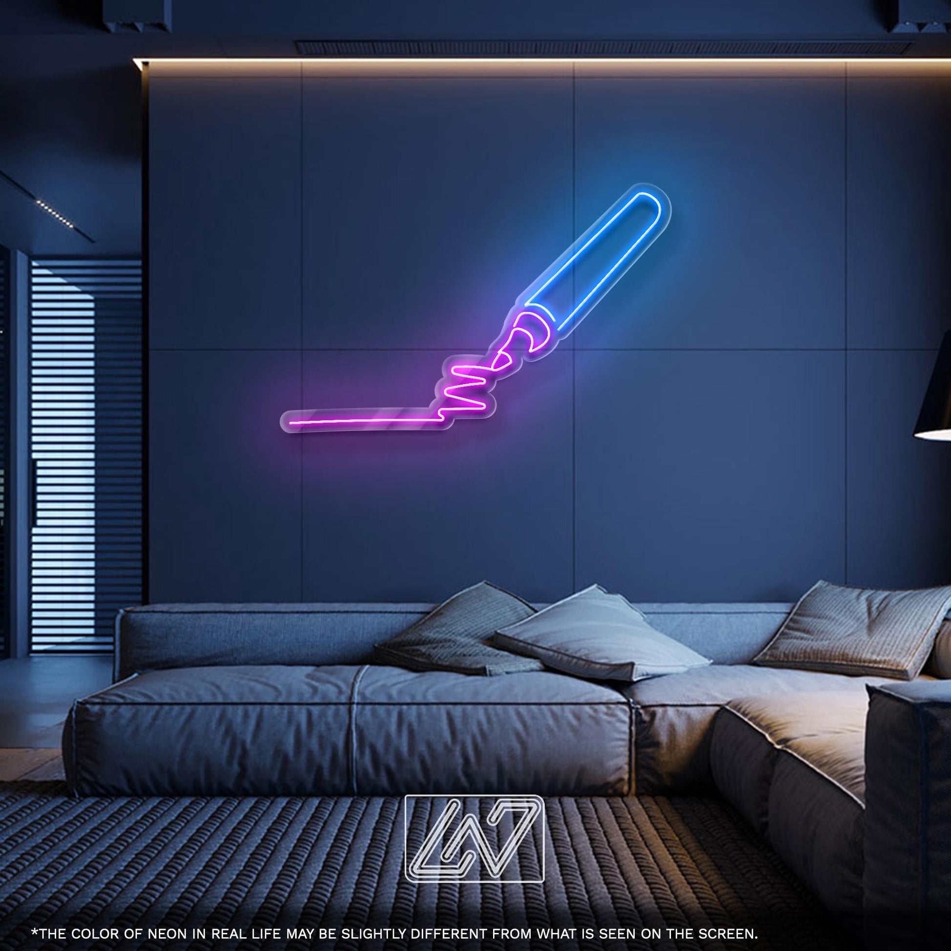 LED Neon Sign Pen - Creative Wall Light for Artists, Writers, Designers or Students, Ideal Gift for Studio, Office, Classroom or Work Decor