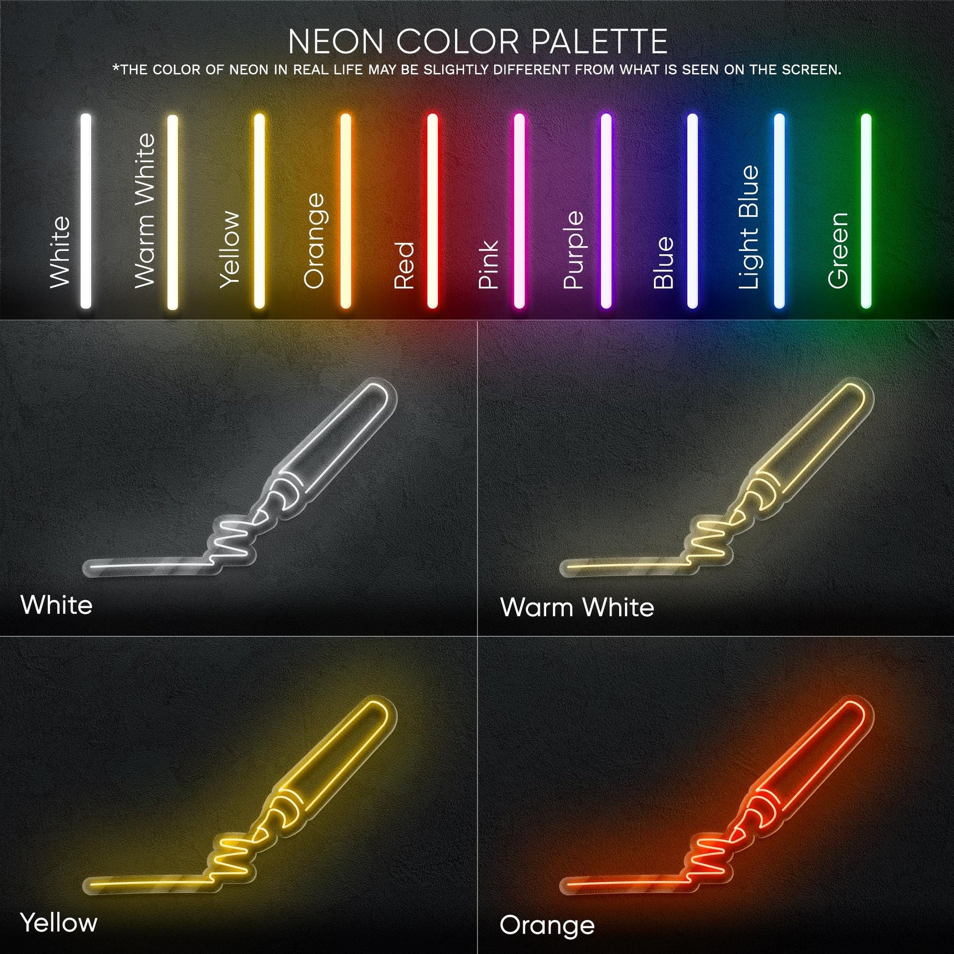 LED Neon Sign Pen - Creative Wall Light for Artists, Writers, Designers or Students, Ideal Gift for Studio, Office, Classroom or Work Decor