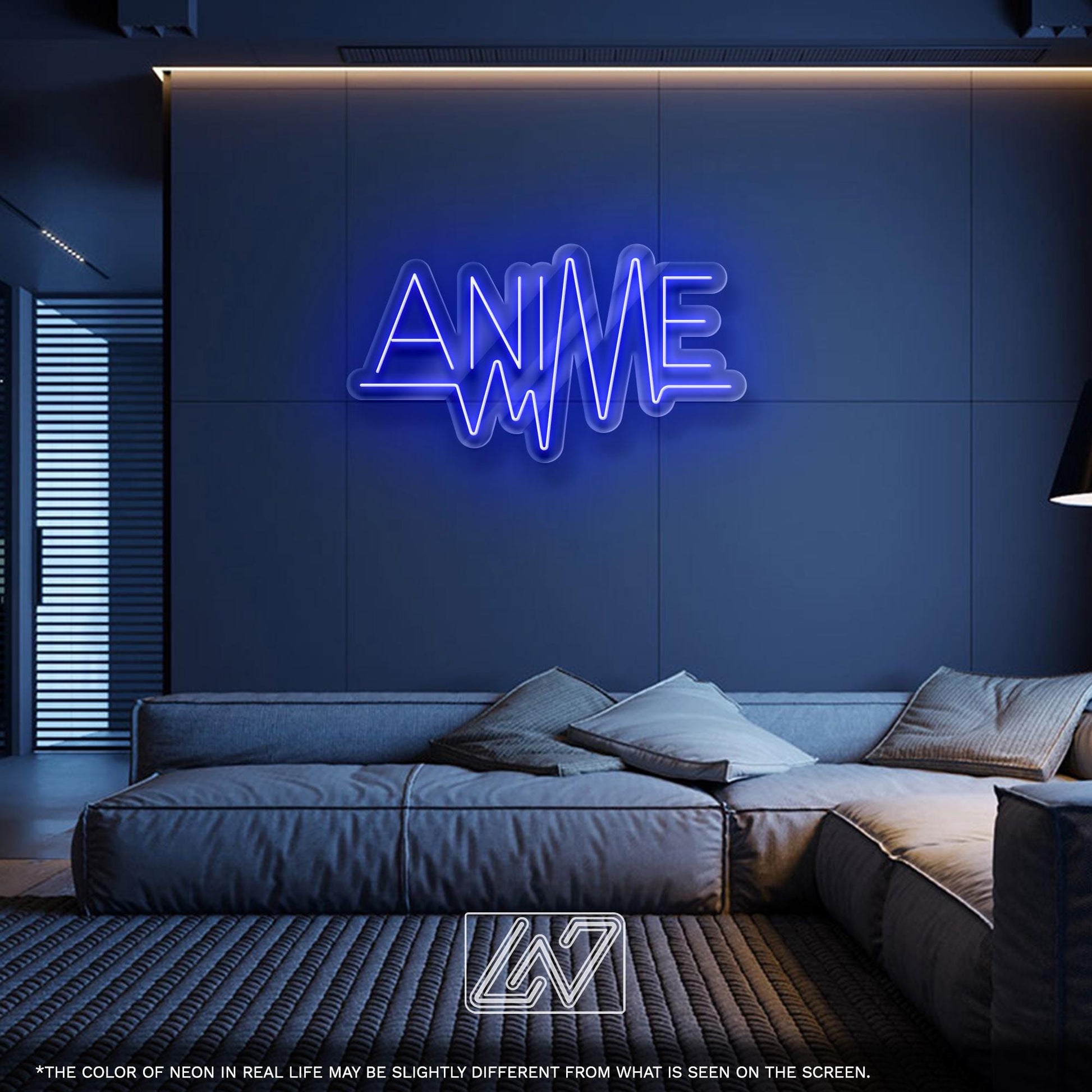 ANIME LED Neon Sign – Electric pulse-style wall light for anime lovers, perfect for bedrooms, gaming setups, or otaku-themed interiors