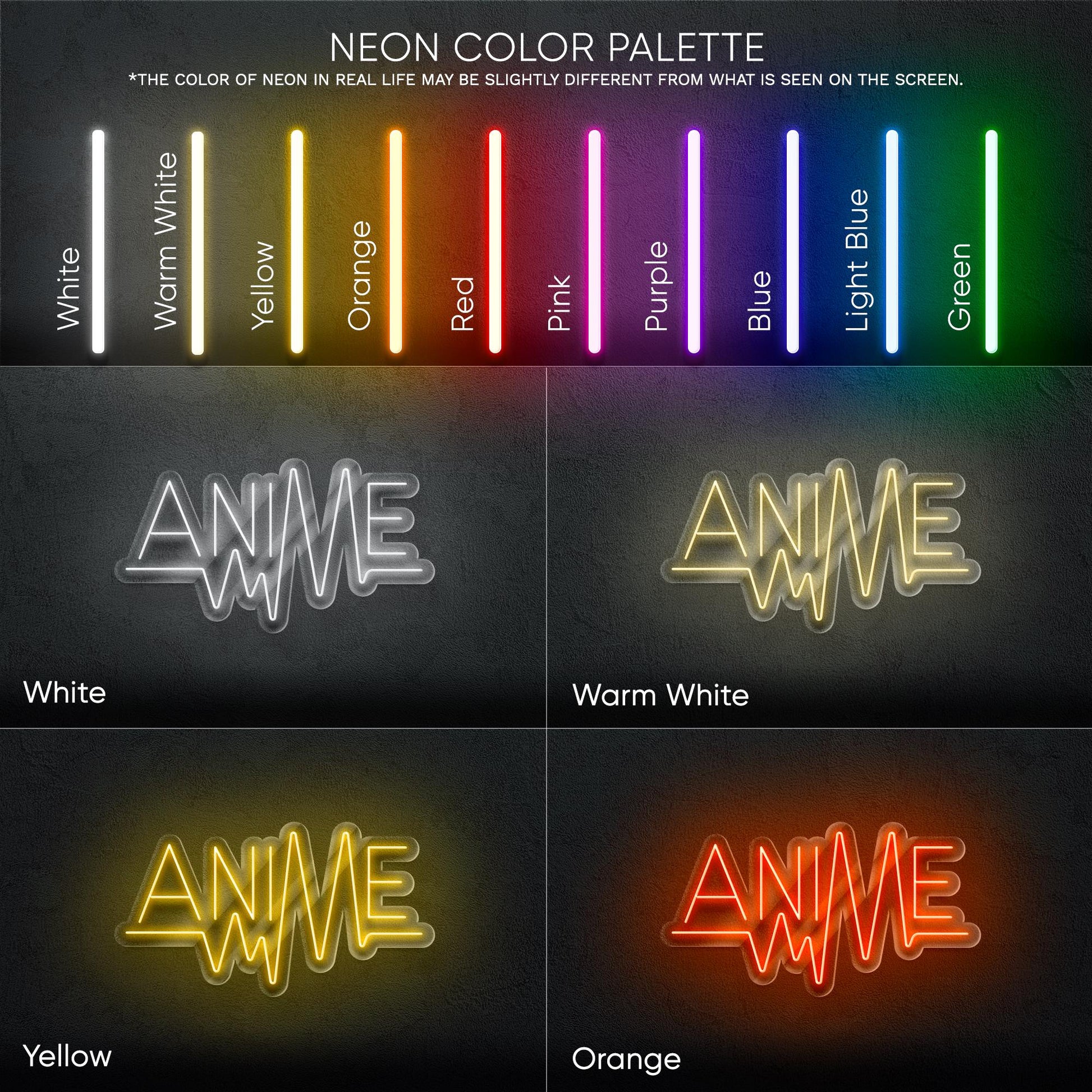 ANIME LED Neon Sign – Electric pulse-style wall light for anime lovers, perfect for bedrooms, gaming setups, or otaku-themed interiors