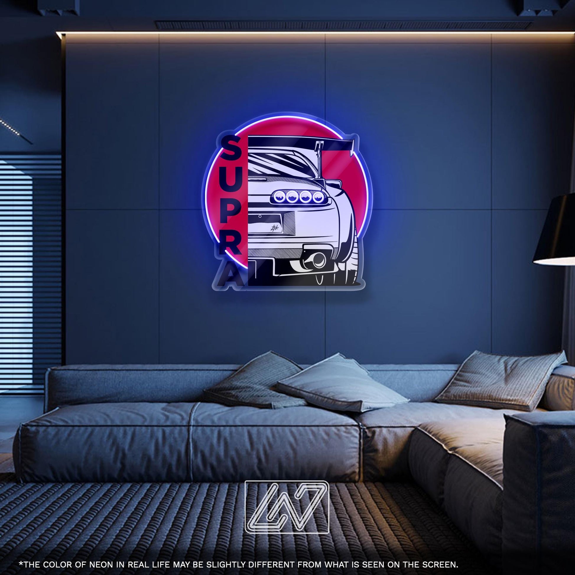 Toyota Supra Neon Sign - Custom LED sign for JDM car lovers, perfect for garage decor, car meet displays, or tuning enthusiast gifts