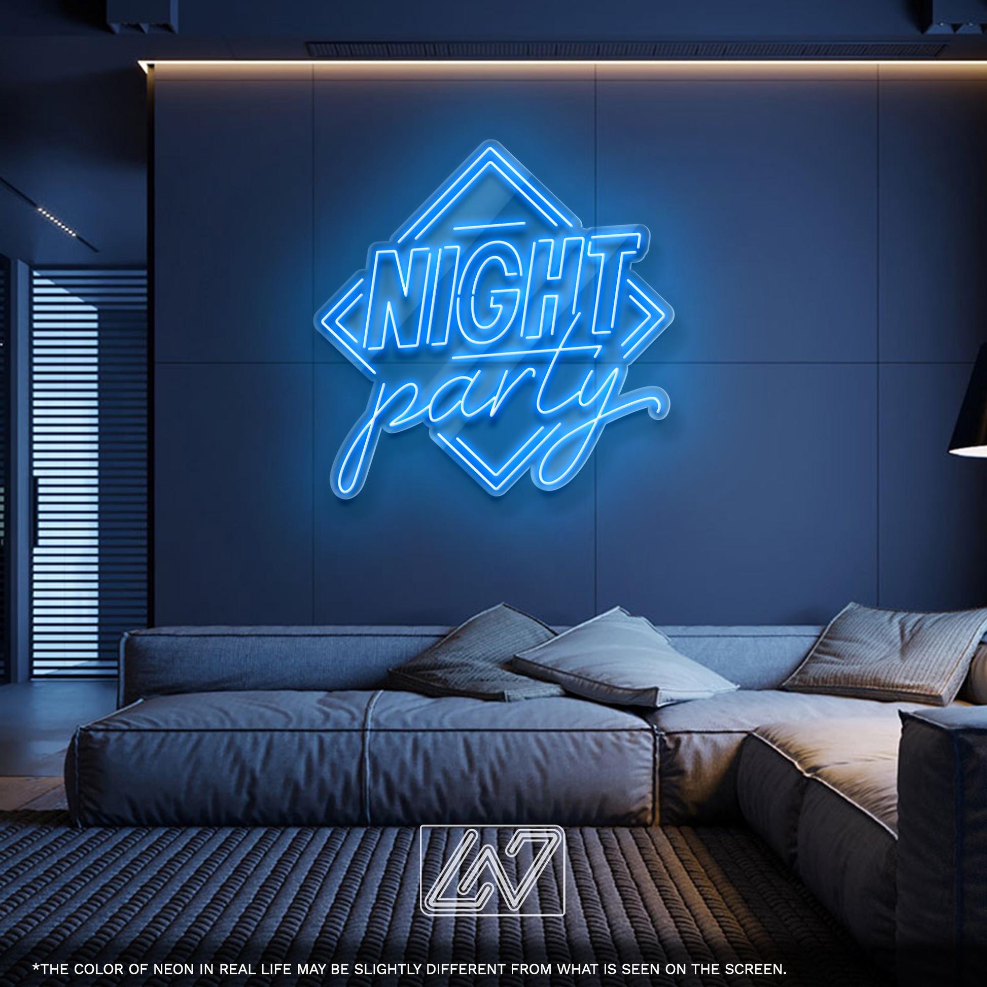 Night Party LED Neon Sign – Vibrant glowing wall light for party rooms, bars, home events or DJ setups, perfect for nightlife lovers