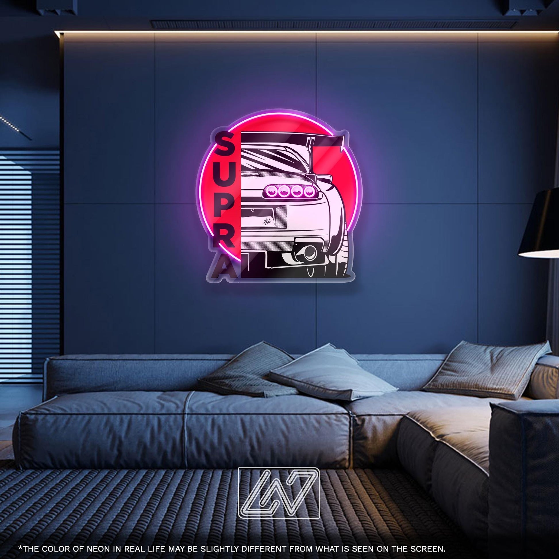 Toyota Supra Neon Sign - Custom LED sign for JDM car lovers, perfect for garage decor, car meet displays, or tuning enthusiast gifts