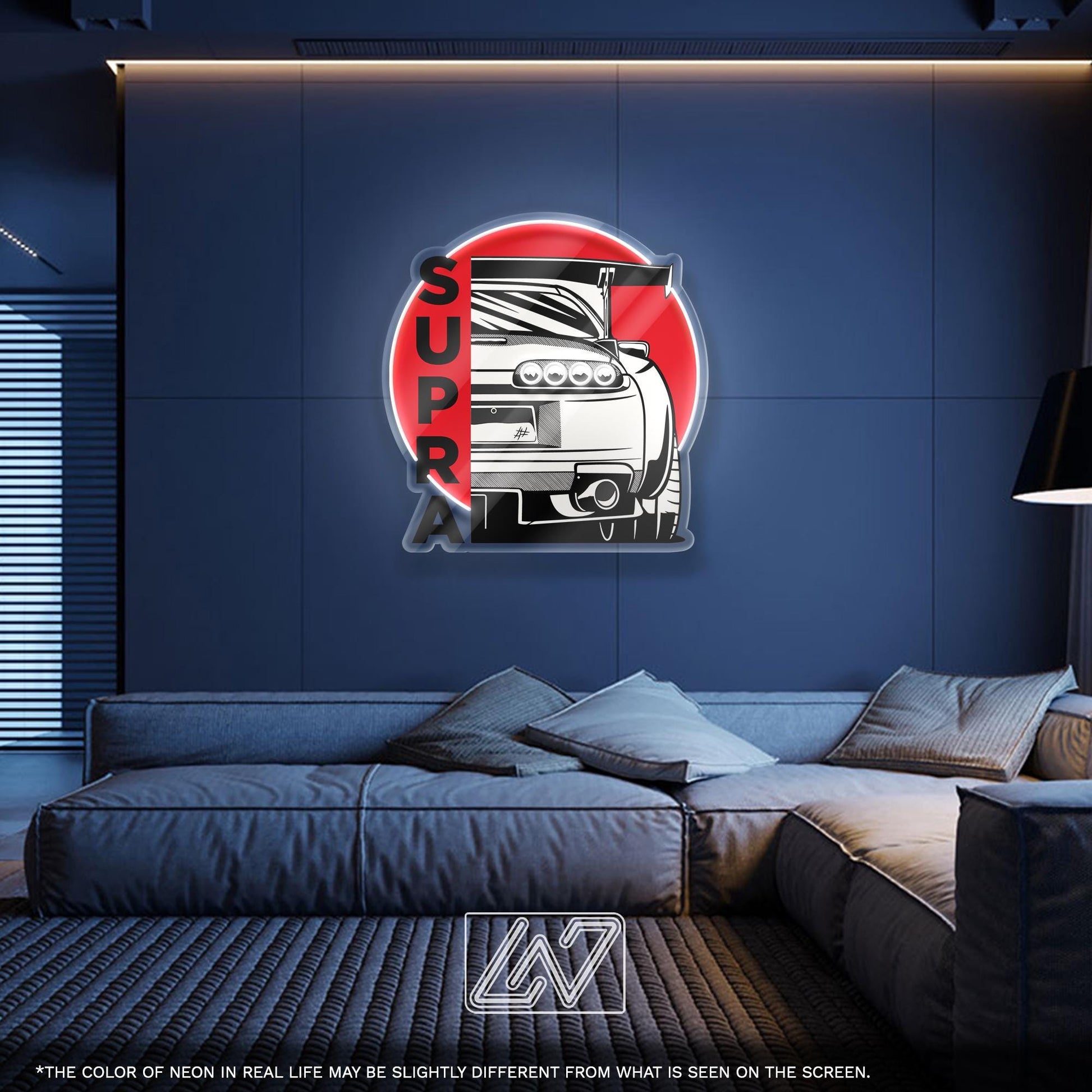 Toyota Supra Neon Sign - Custom LED sign for JDM car lovers, perfect for garage decor, car meet displays, or tuning enthusiast gifts