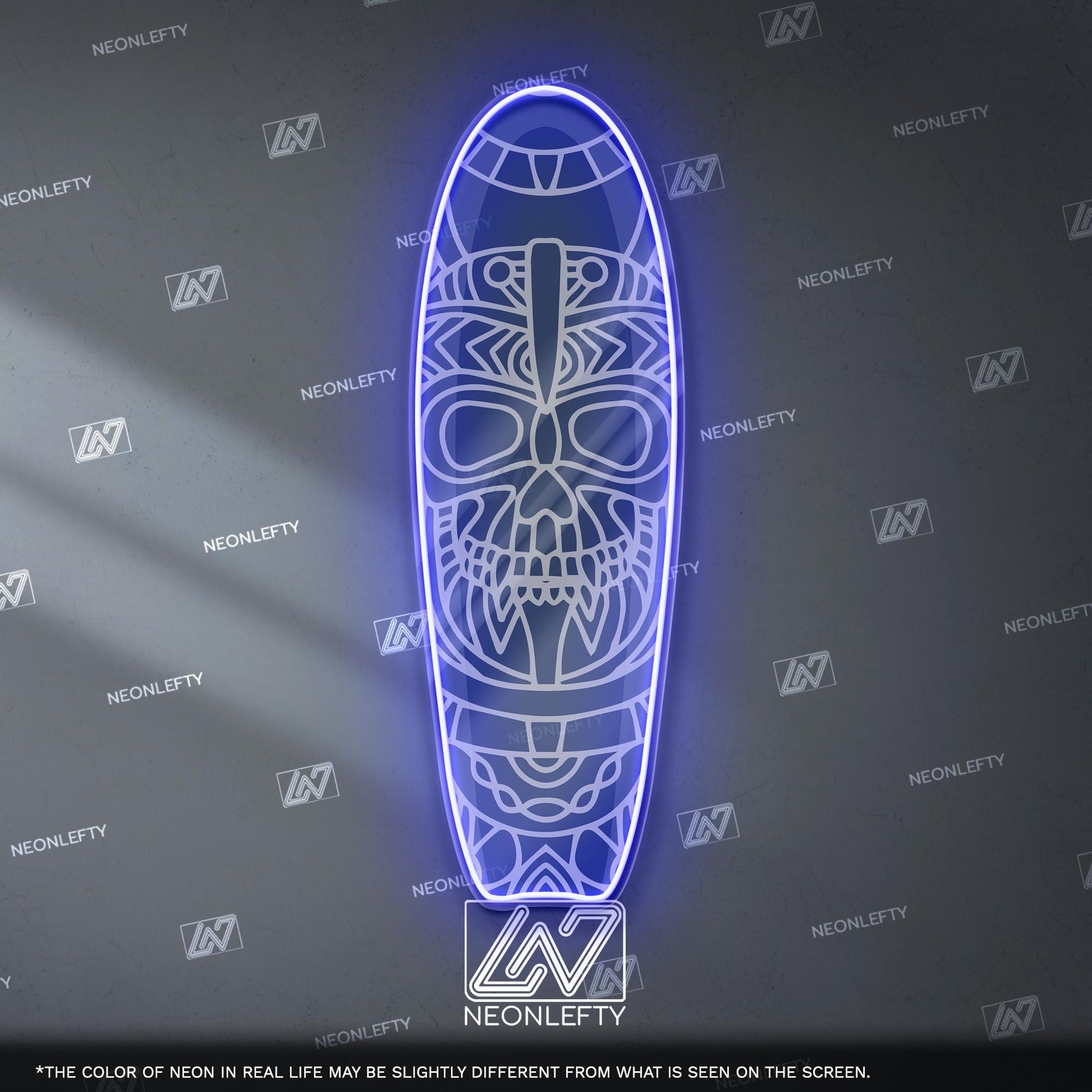 Surfboard Neon Sign - LED wall decor inspired by surf culture and ocean waves, perfect for bars, summer rooms, cafes or coastal interiors