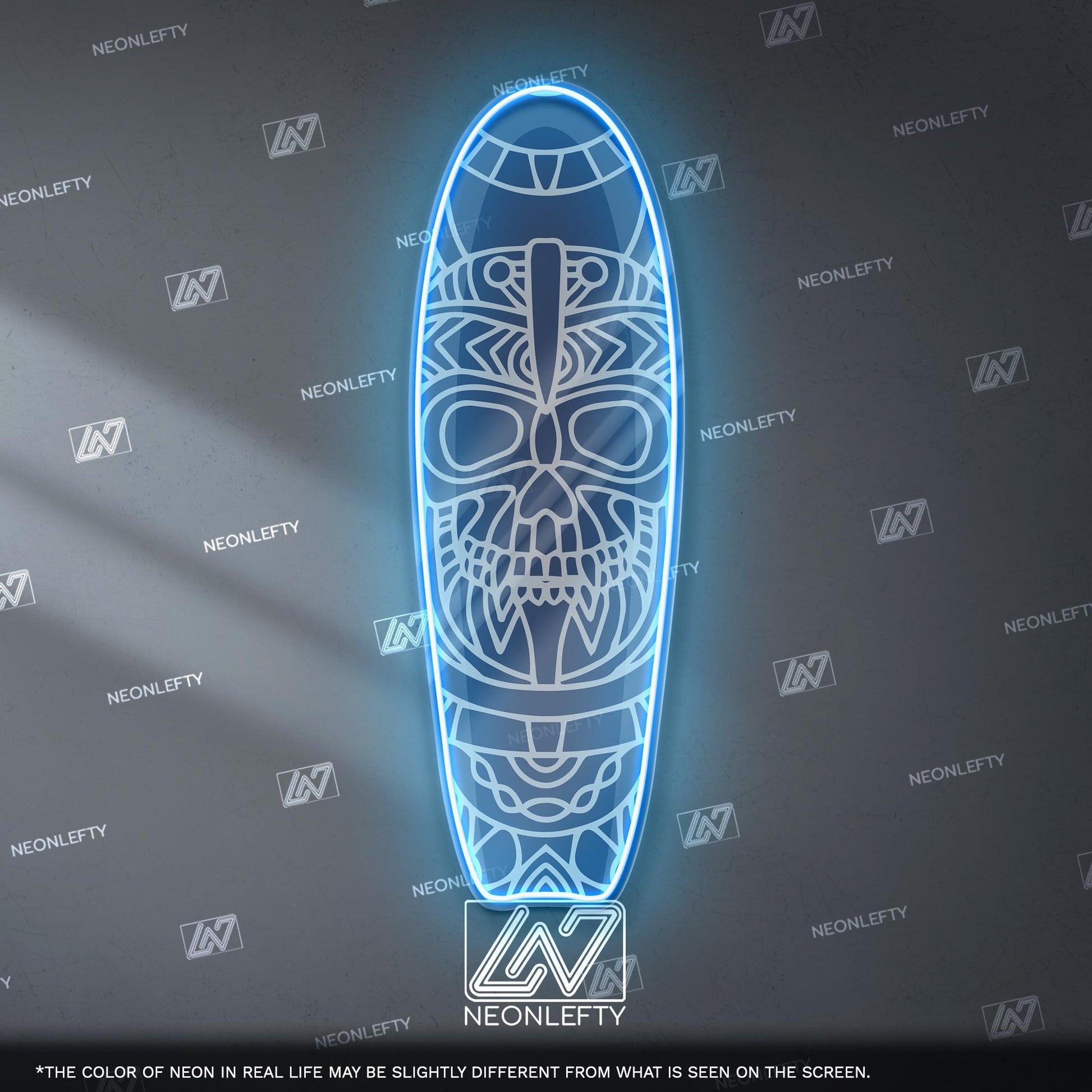 Surfboard Neon Sign - LED wall decor inspired by surf culture and ocean waves, perfect for bars, summer rooms, cafes or coastal interiors