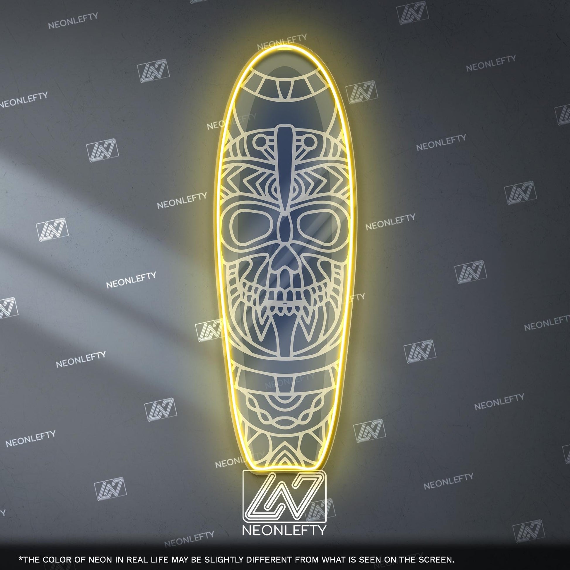 Surfboard Neon Sign - LED wall decor inspired by surf culture and ocean waves, perfect for bars, summer rooms, cafes or coastal interiors