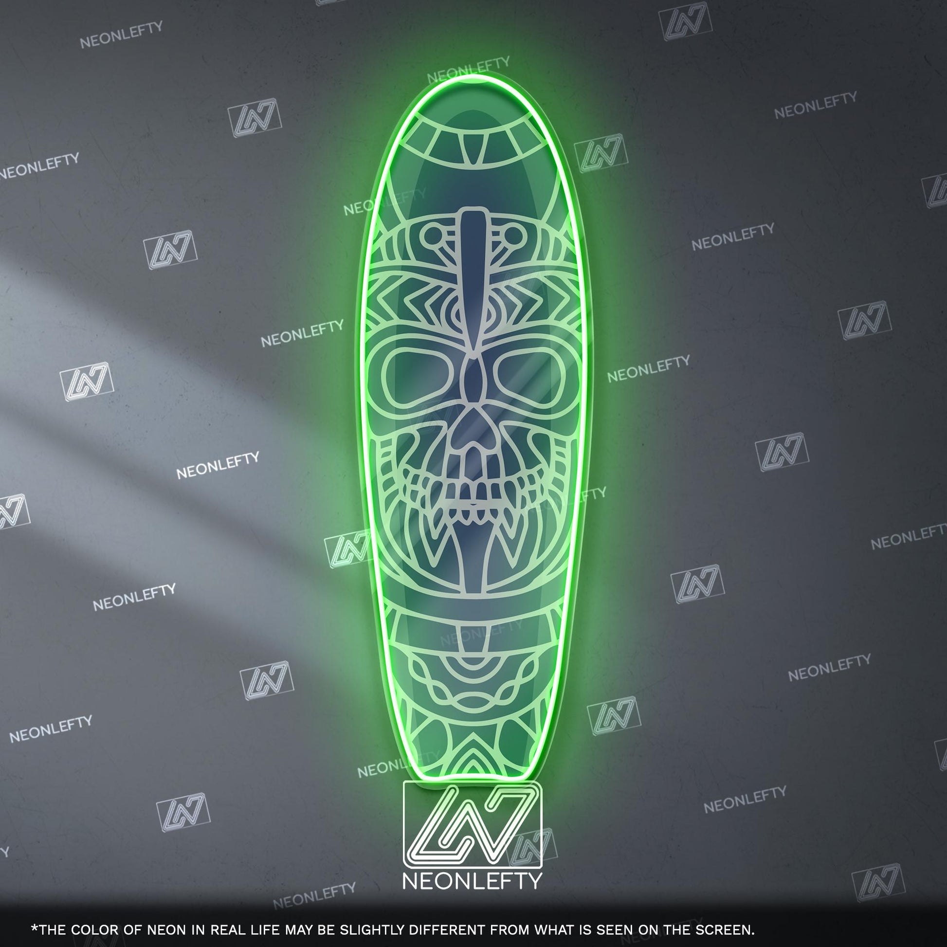 Surfboard Neon Sign - LED wall decor inspired by surf culture and ocean waves, perfect for bars, summer rooms, cafes or coastal interiors