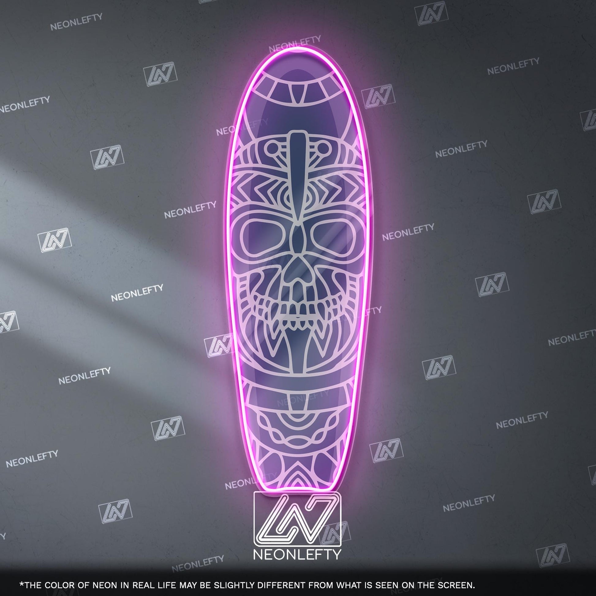 Surfboard Neon Sign - LED wall decor inspired by surf culture and ocean waves, perfect for bars, summer rooms, cafes or coastal interiors