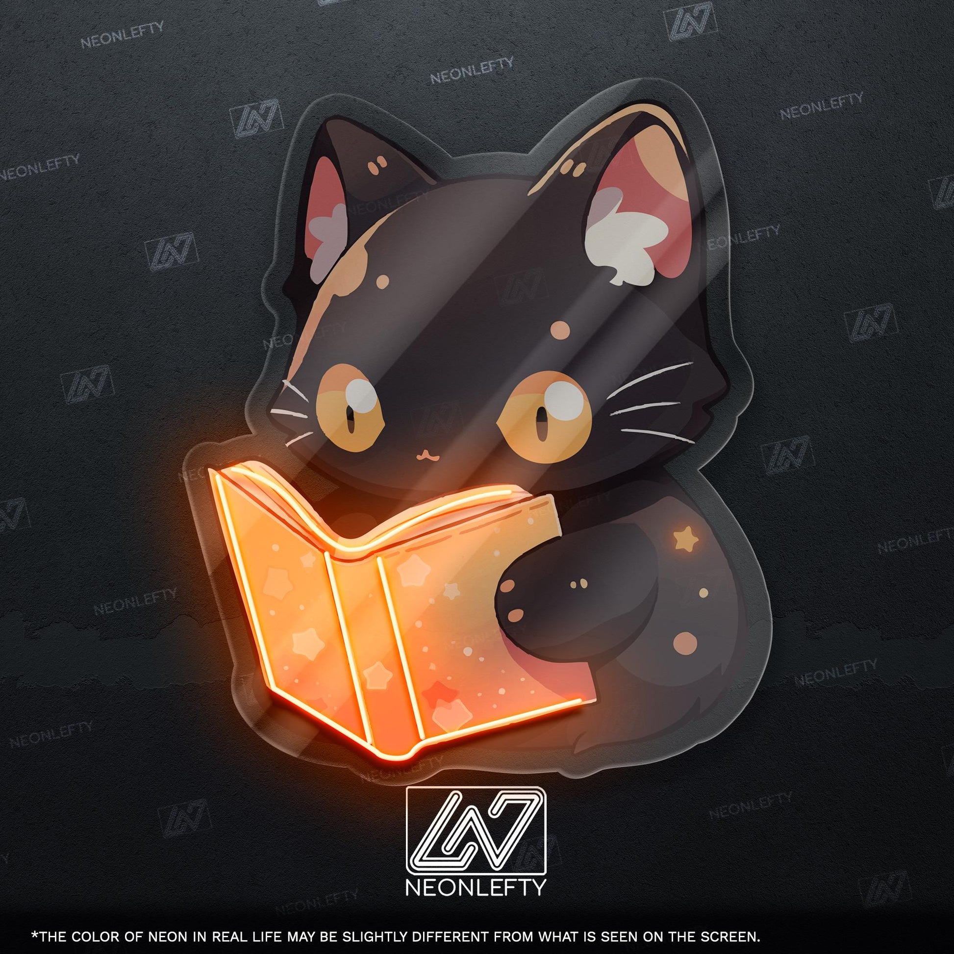 Reading Cat Neon Sign