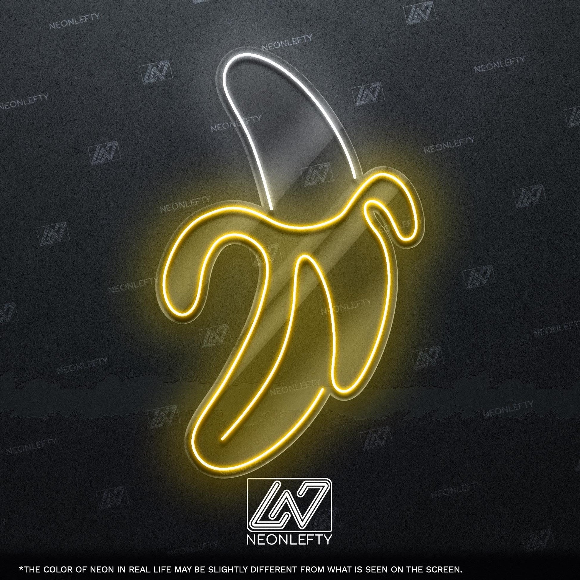 Neon banana sign for vibrant home decor and unique gifts.