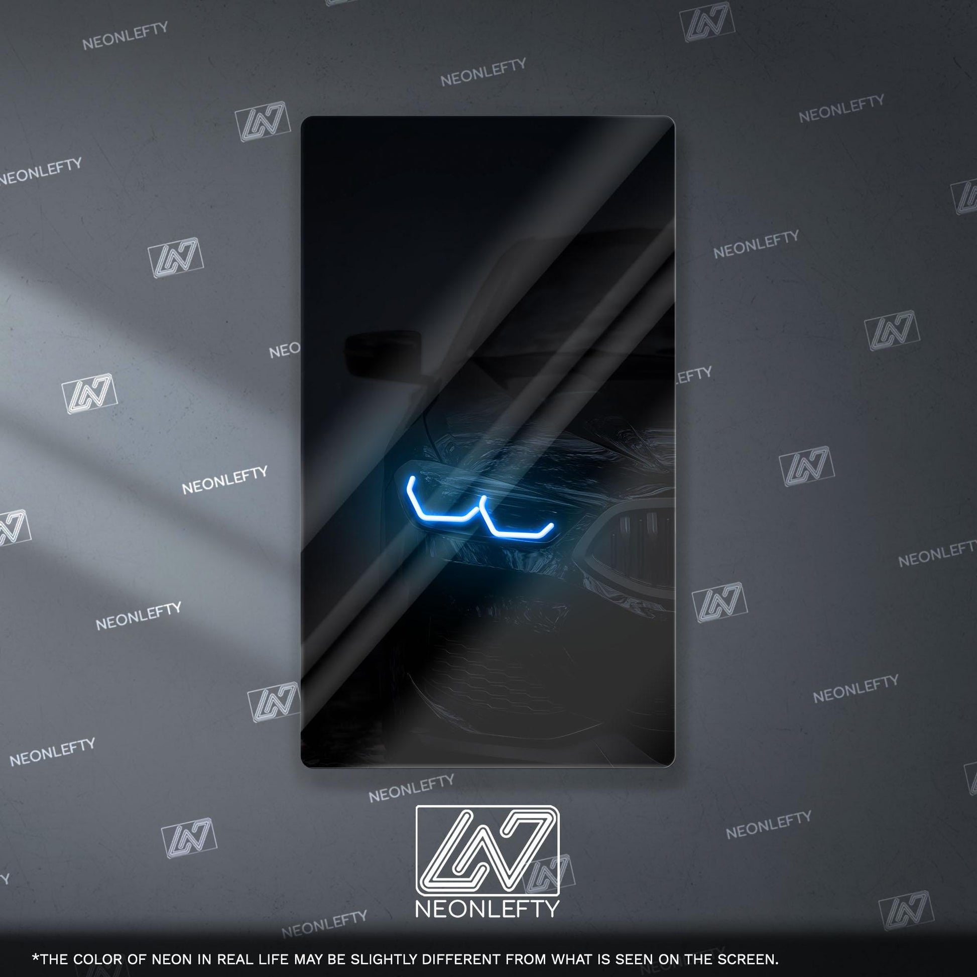 BMW M Performance Neon Sign - Aggressive front view wall art inspired by modern performance design, perfect for garage, man cave or car room