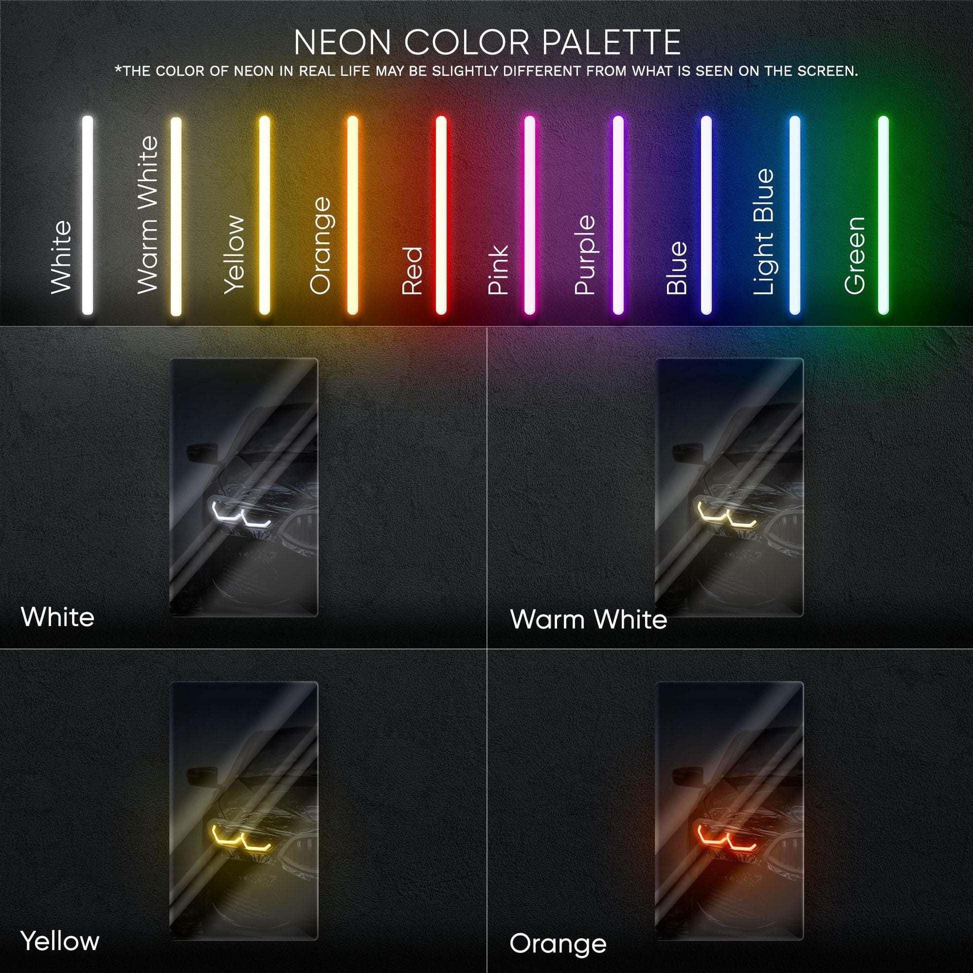 BMW M Performance Neon Sign - Aggressive front view wall art inspired by modern performance design, perfect for garage, man cave or car room