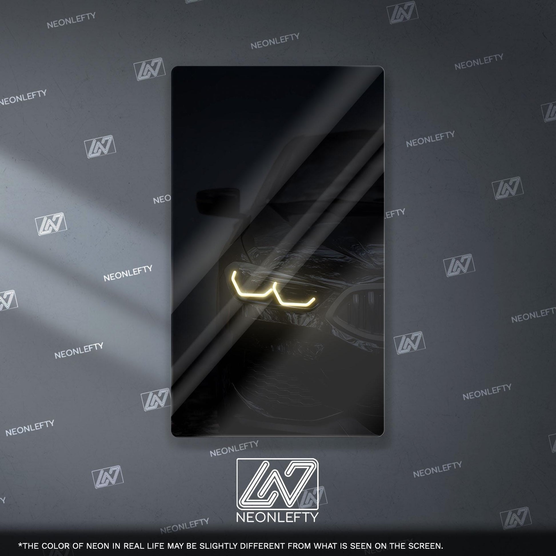 BMW M Performance Neon Sign - Aggressive front view wall art inspired by modern performance design, perfect for garage, man cave or car room