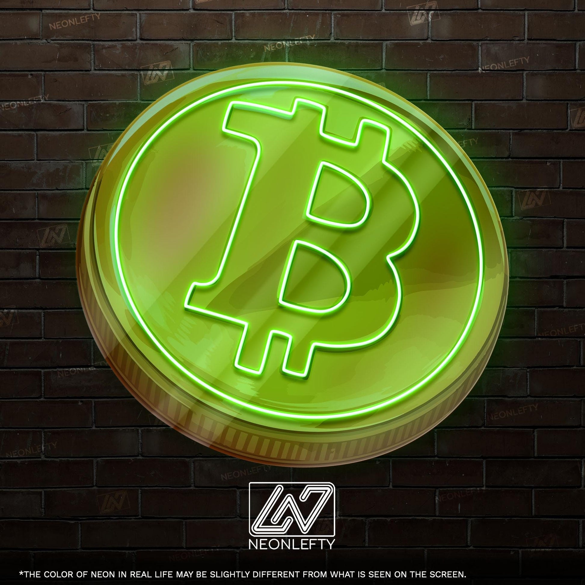 Bitcoin - LED Neon Sign with UV Print, Bedroom neon sign, Crypto neon sign, Neon Lights, Crypto