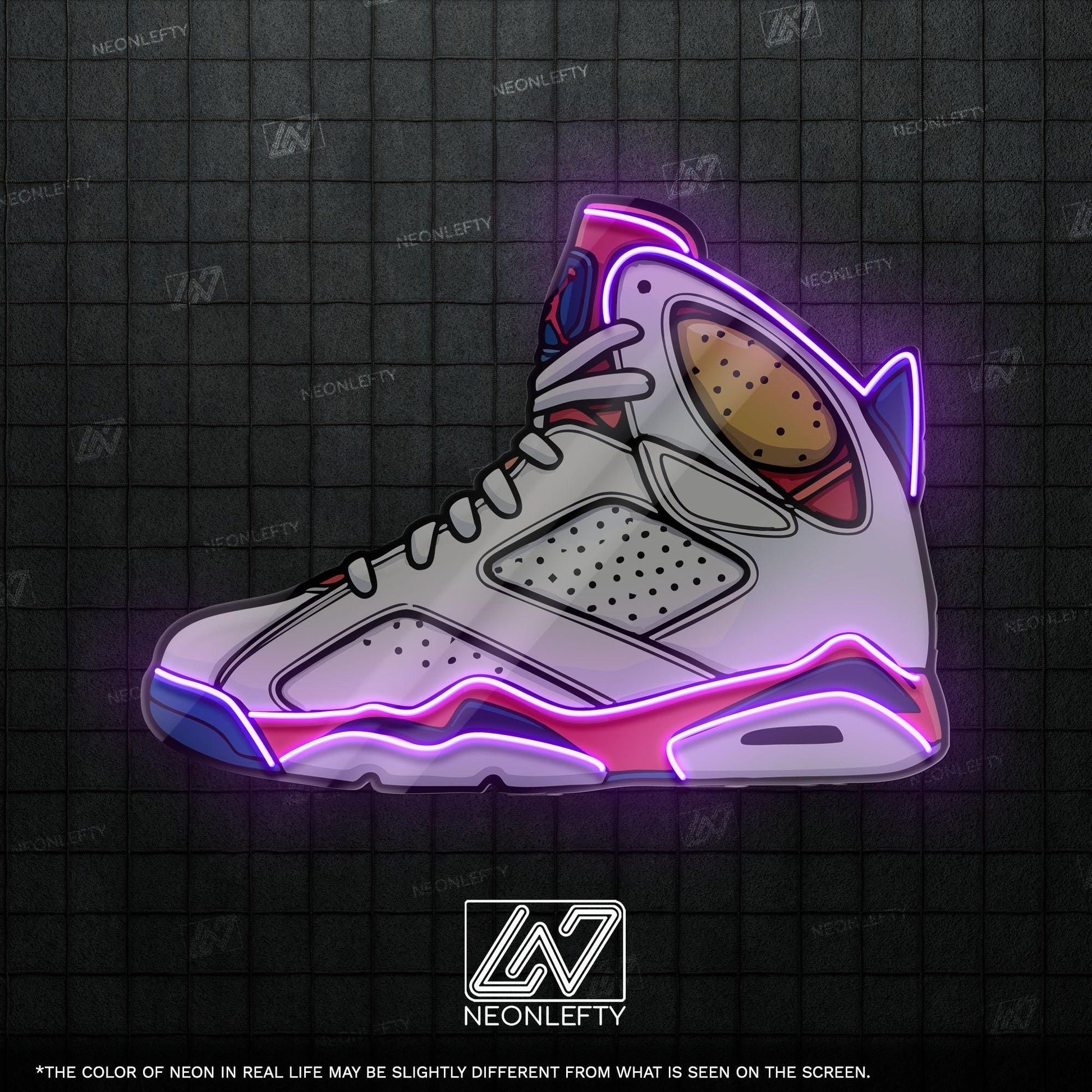 Sneaker Art - LED Neon Streetwear Wall Decor, Urban Shoe Illustration, Hype Style Neon Light, Sneakerhead Gift, Modern Room Decor