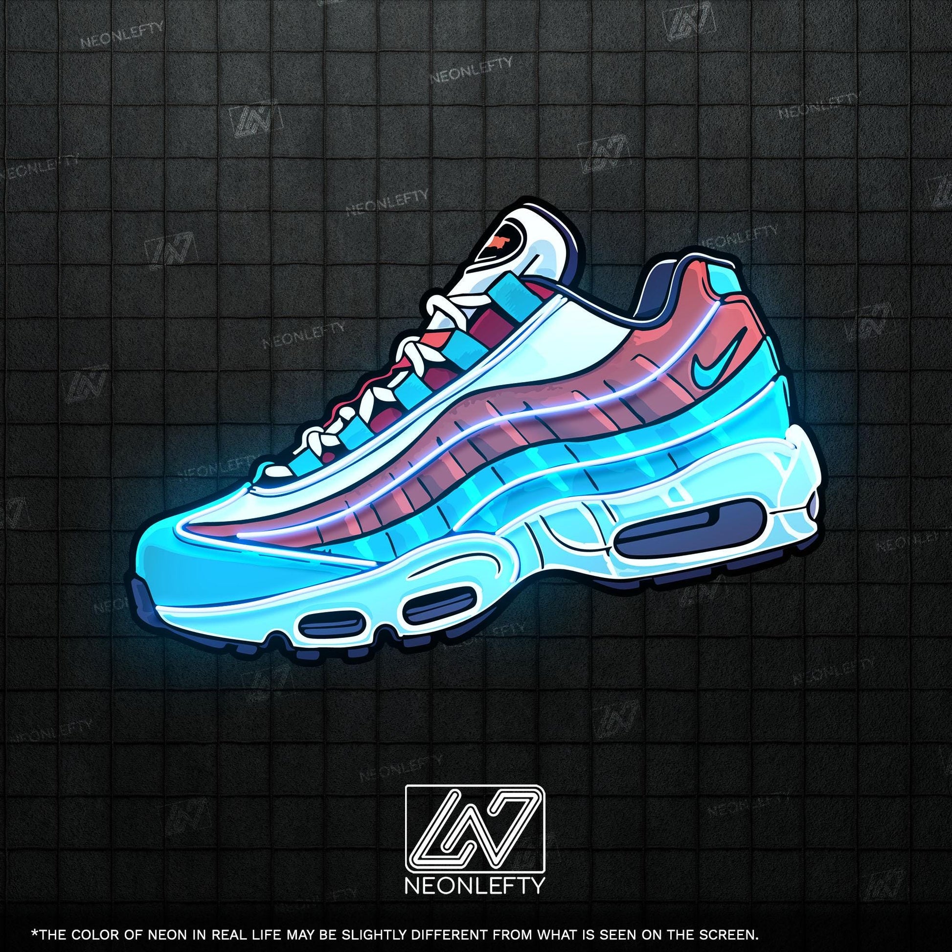 Sneaker Art - LED Neon Streetwear Wall Decor, Urban Shoe Illustration, Hype Style Neon Light, Sneakerhead Gift, Modern Room Decor