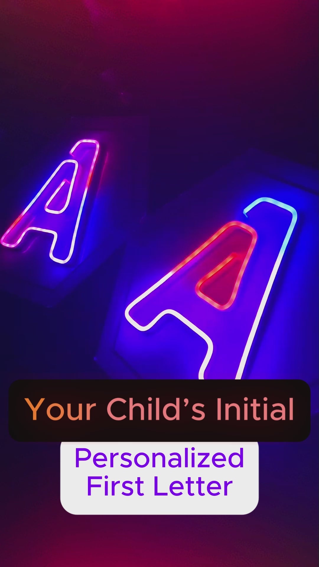 Custom Neon Initials Sign